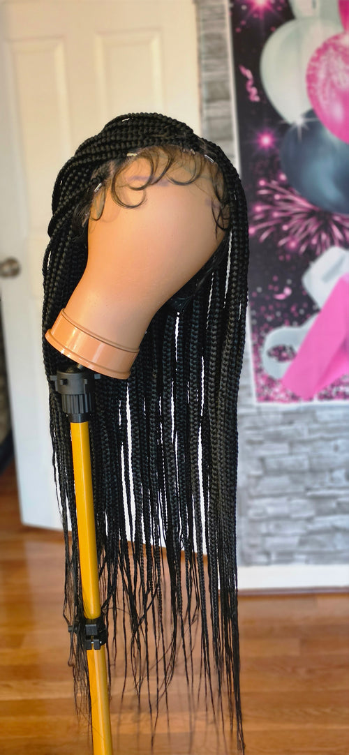 HANDMADE 1B BRAIDED WIG