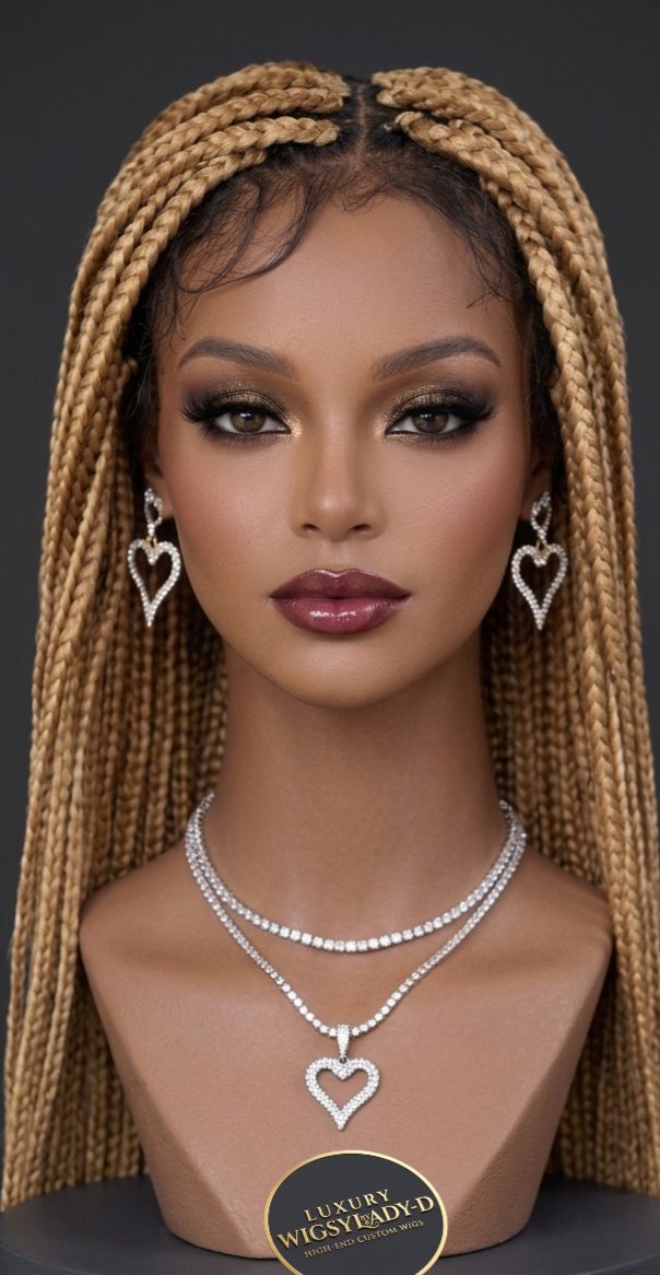 Blonde Handmade braided wig